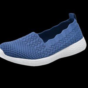 Women's US 5.5 Slip-on Knit Flat Shoes Solid Color Comfy Anti-skid Casual Walkin